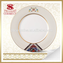 Modern Kitchen Luxury Design Paint Round Ceramic Plate